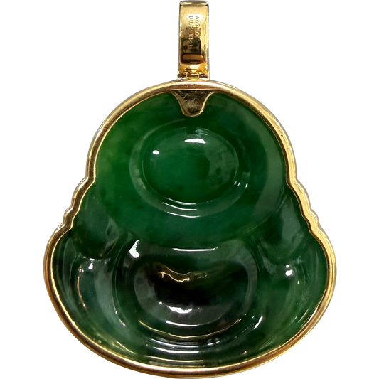 INTENSE GREEN LAUGHING BUDDHA