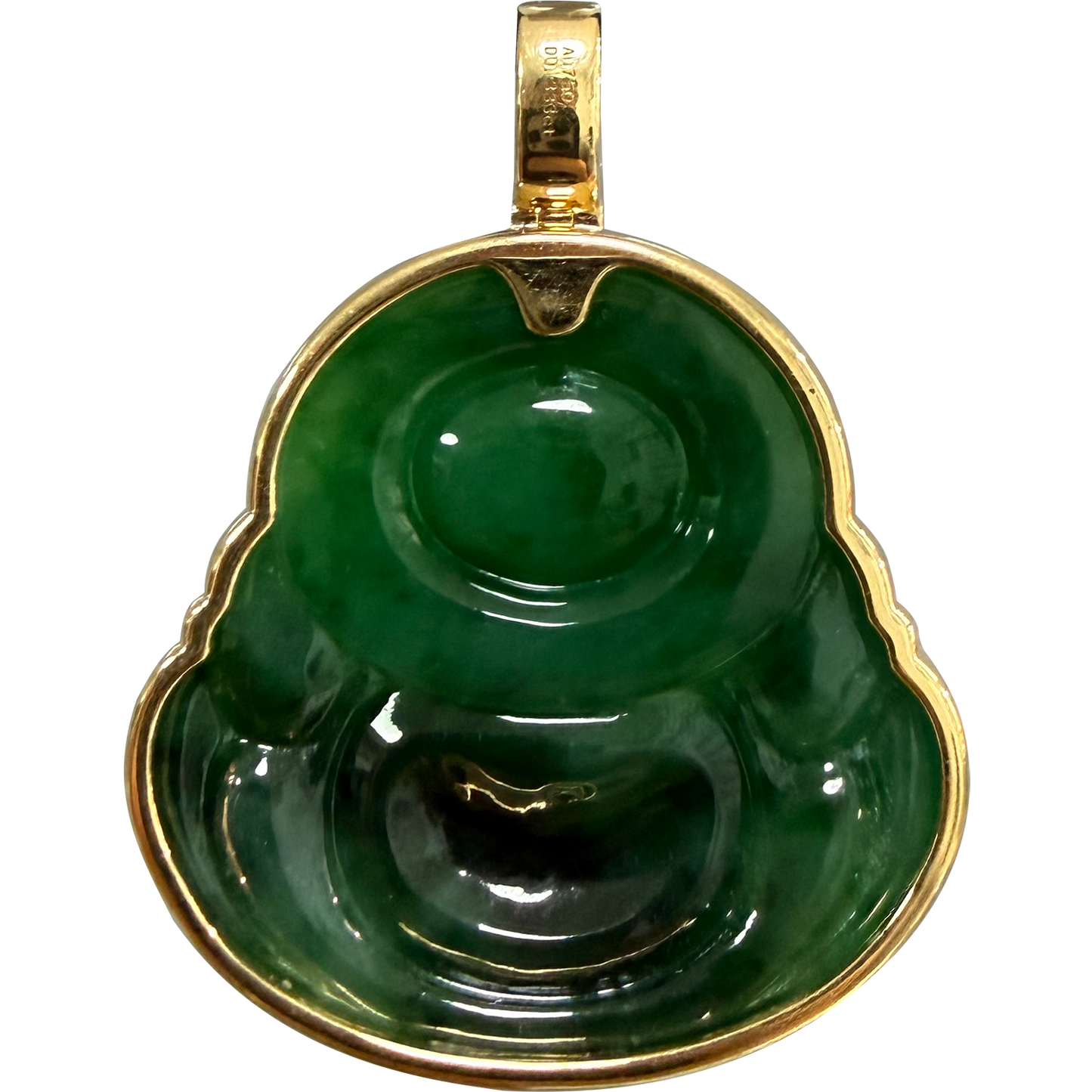 INTENSE GREEN LAUGHING BUDDHA