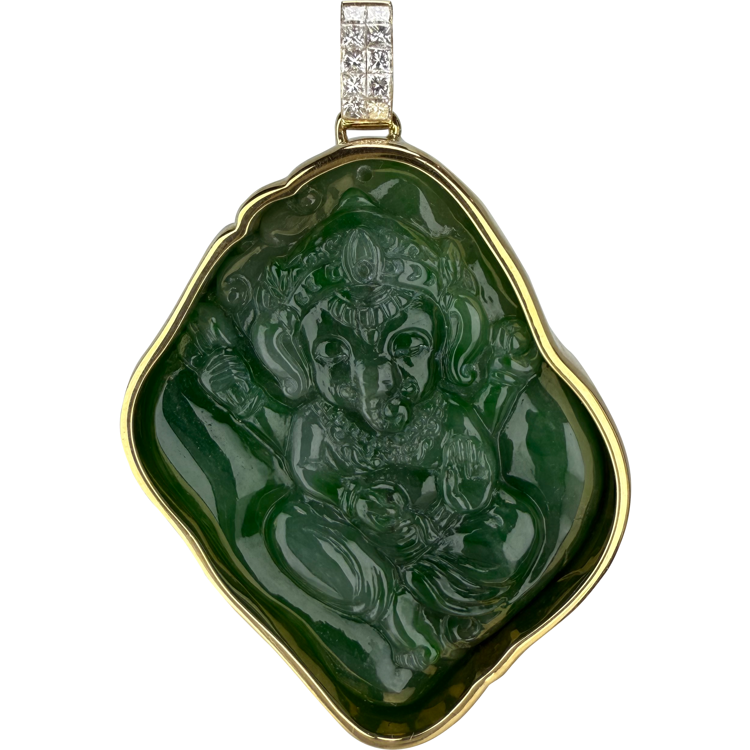 INTENSE GREEN LORD GANESHA